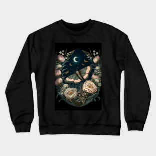 Wiccan witchcraft Moth and magic of night 5 Crewneck Sweatshirt